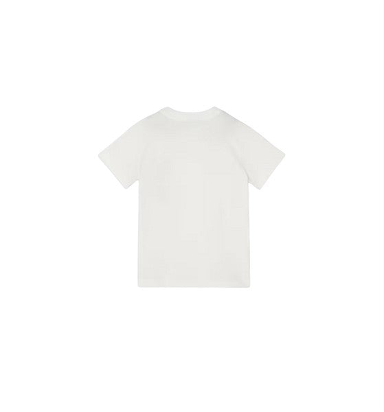 T-shirt bianca con dettaglio stampa occhiali Fendi