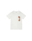 T-shirt bianca con dettaglio stampa occhiali Fendi