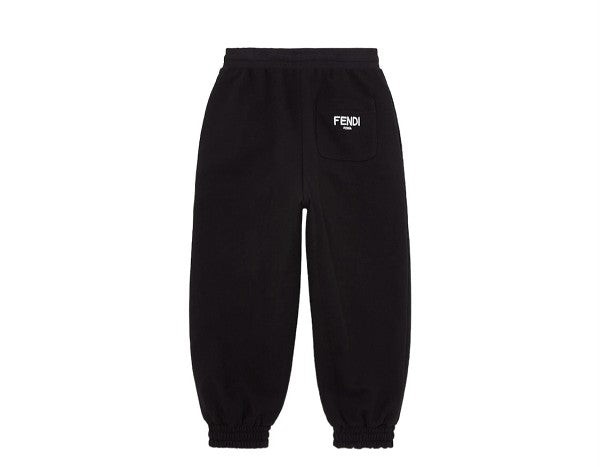 Pantalone reversibile nero e con stampa FF Fendi
