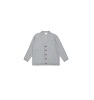 Cardigan grigio con dettagli logo Fendi