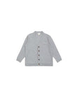 Cardigan grigio con dettagli logo Fendi