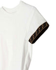 T-shirt bianca con dettagli FF Fendi