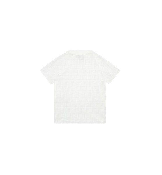 T-shirt bianca con dettagli FF logo Fendi
