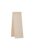 Sciarpa beige reversibile con dettagli logo Fendi