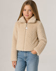 Giubbino Eira beige con patch logo Moncler