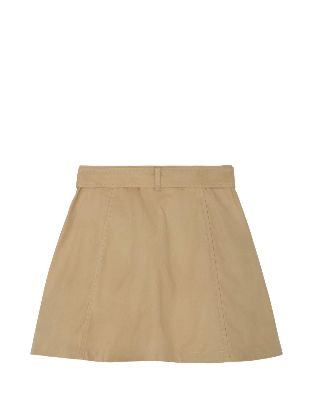 Gonna beige con bottoni Burberry