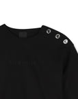 Felpa nera con logo cucito Givenchy cucito frontale