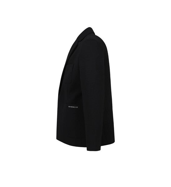 Giacca nera con dettagli logo Givenchy