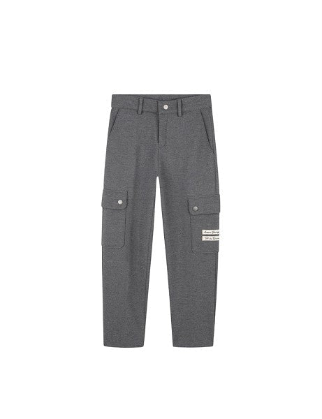 Pantalone cargo grigio con dettagli logo Givenchy