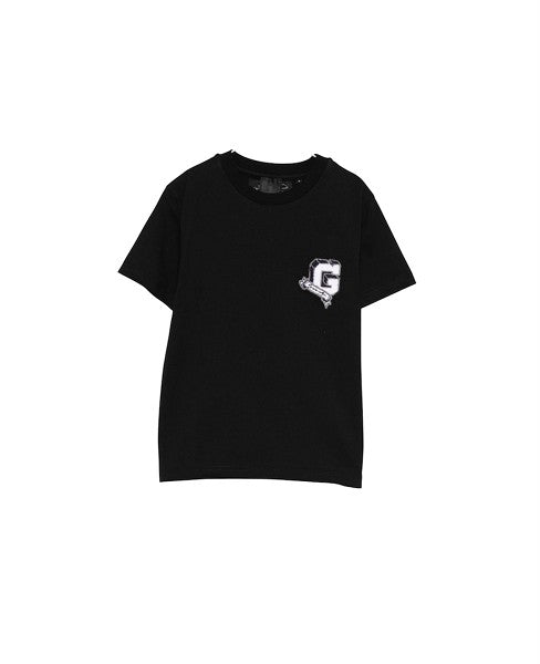 T-shirt nera con patch in cotone Givenchy