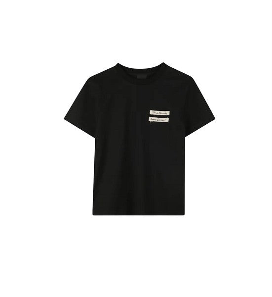 T-shirt nera con patch cuciti Givenchy