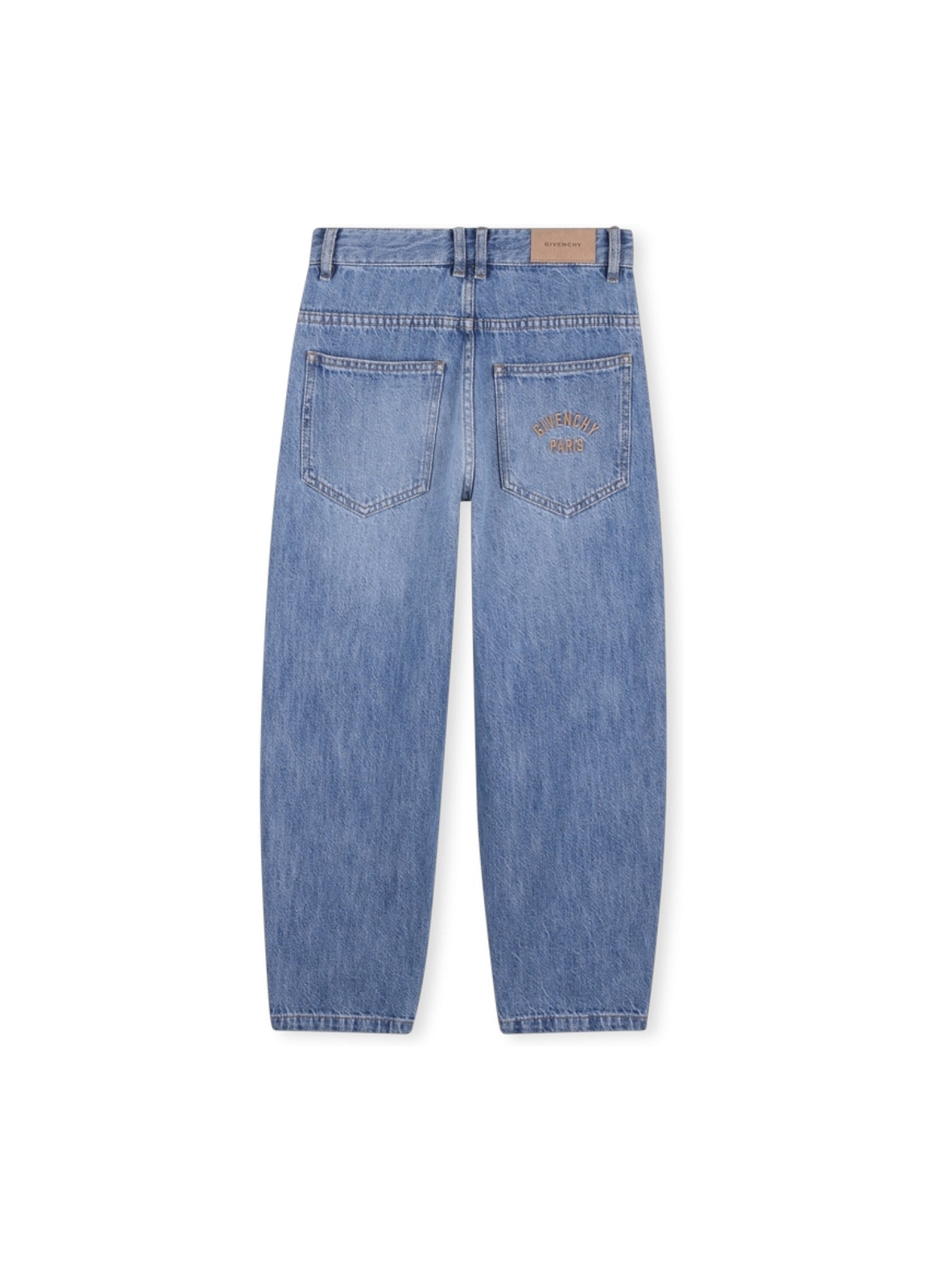 Jeans blu con dettagli cuciti logo Givenchy
