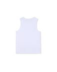 Canotta bianca a costine con stampa logo Givenchy