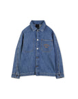 Camicia di jeans blu con logo cucito Givenchy