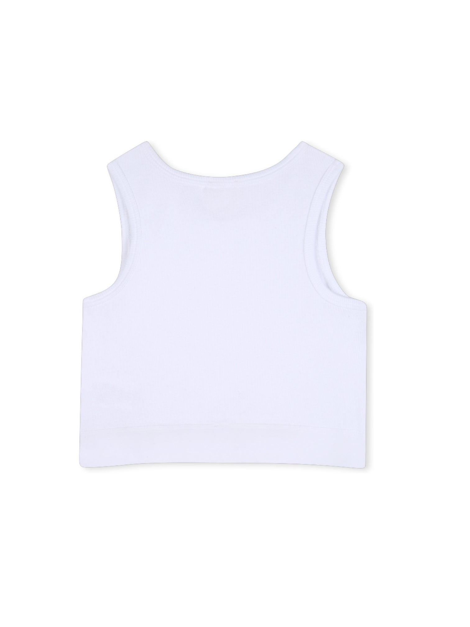 Top cropped a costine bianco Givenchy