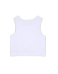 Top cropped a costine bianco Givenchy