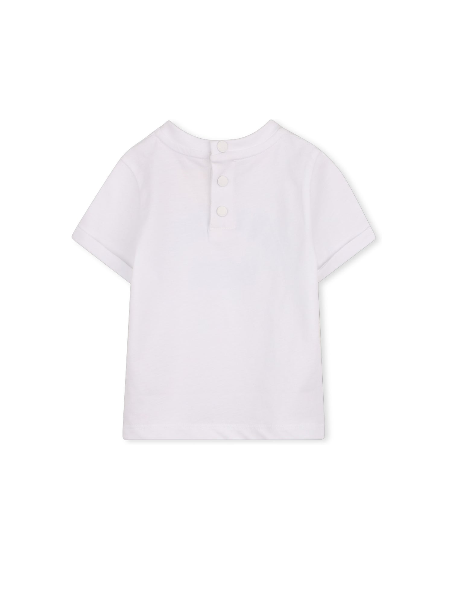 T-shirt bianca con logo Givenchy azzurro cucito