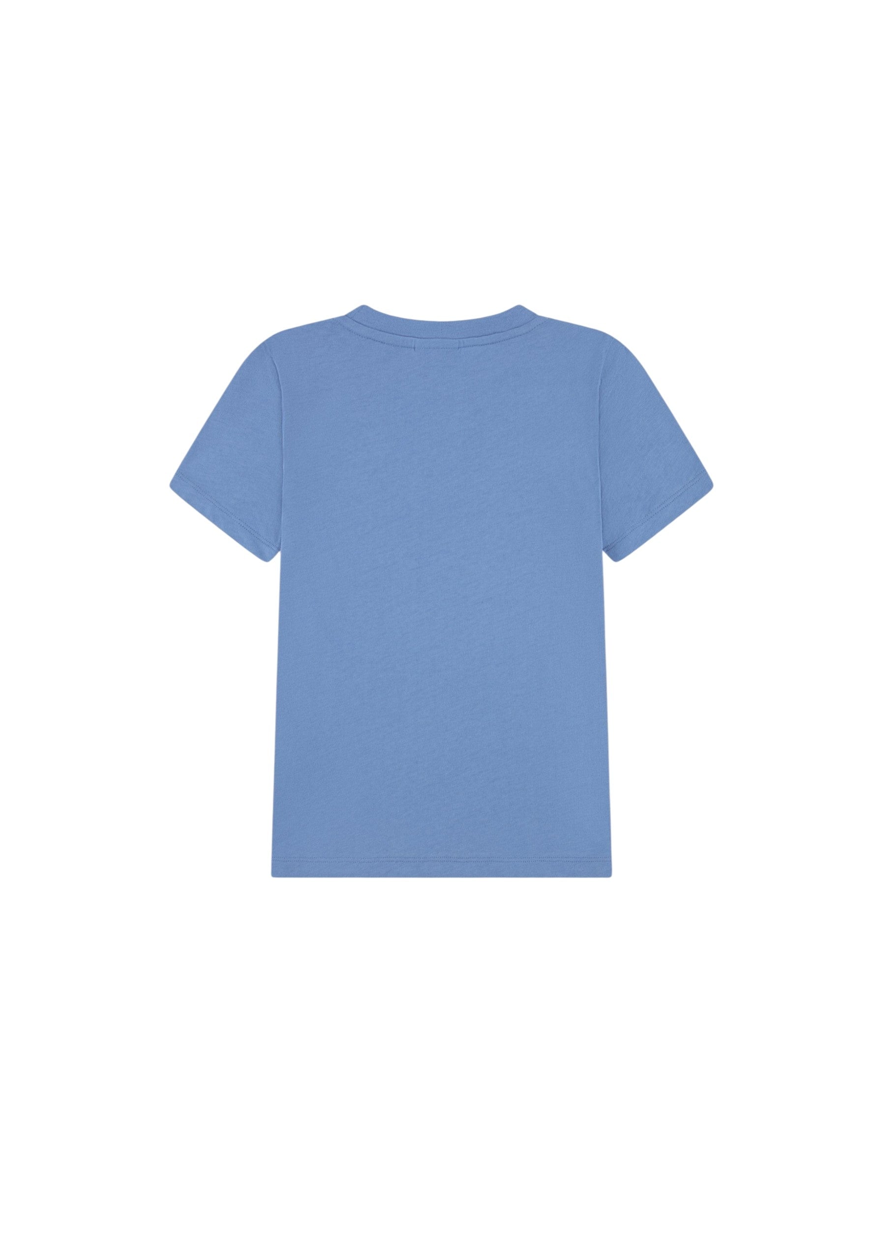 T-shirt azzurra con patch logo classico Lacoste