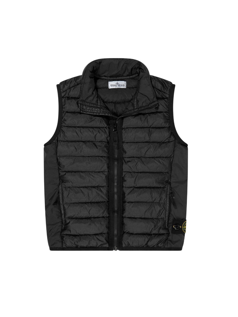 Smanicato blu con patch logo Stone Island