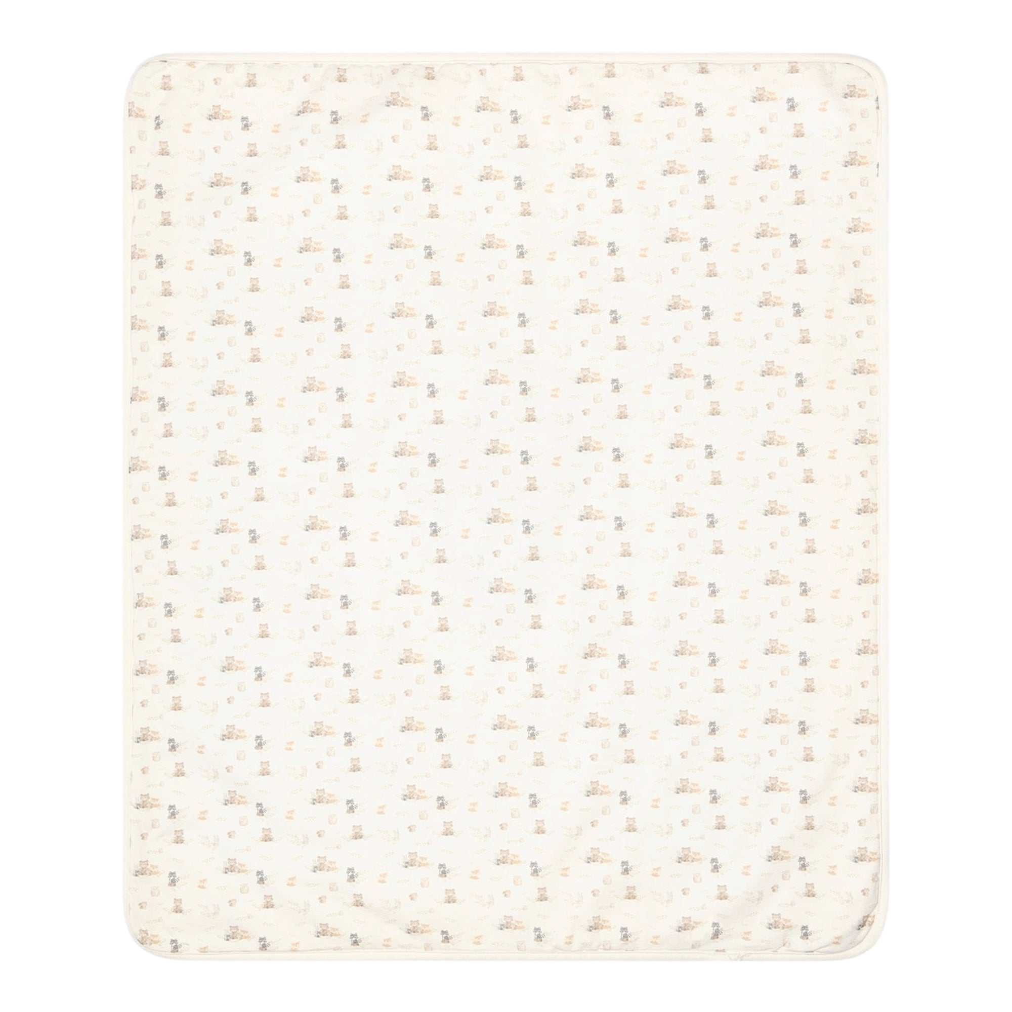 Coperta reversibile rosa e a fantasia con logo cucito Nanan