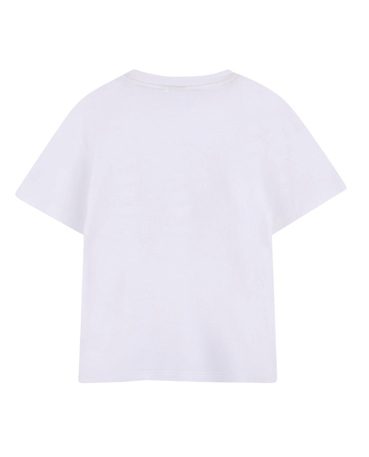 T-shirt felpa bianca con logo Boss cucito frontale