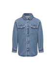 Camicia in jeans con dettagli patch Moncler