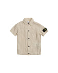 Camicia mezza manica beige Stone Island