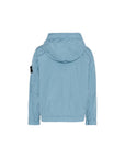 Giubbino azzurro con dettagli logo Stone Island