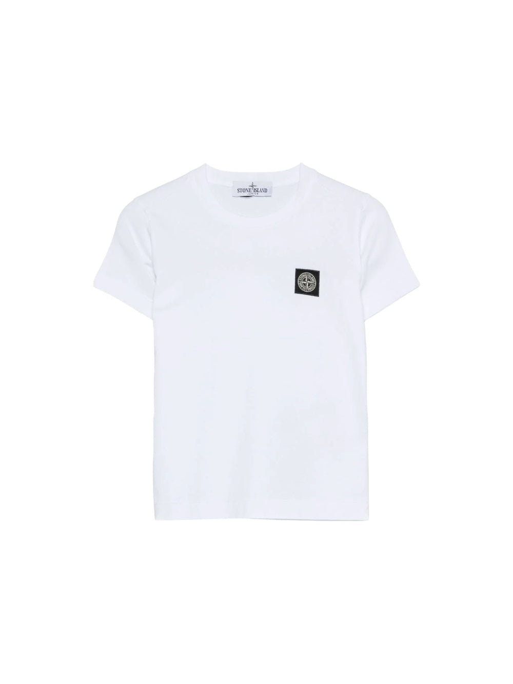 T-shirt bianca con dettaglio logo Stone Island