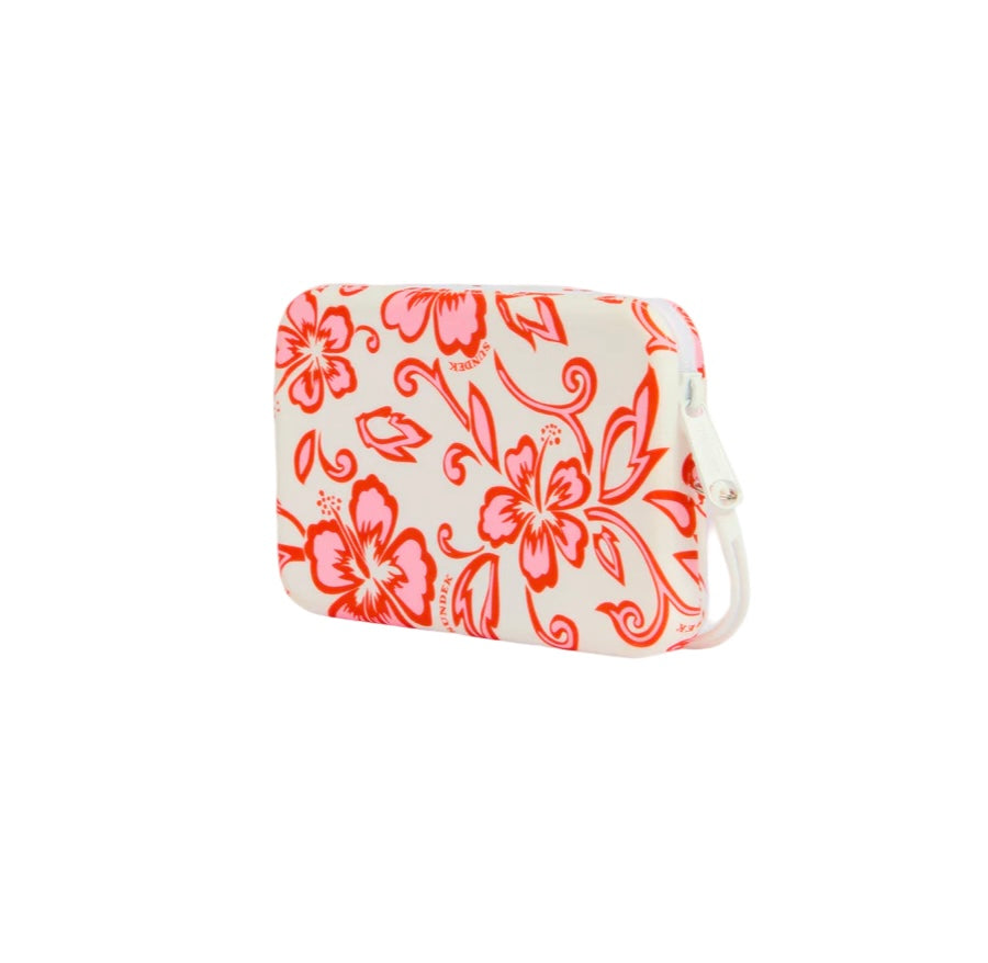 Pochette in gomma con fantasia fiori Sundek