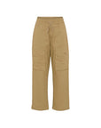 Pantalone beige cargo con dettagli logo Boss