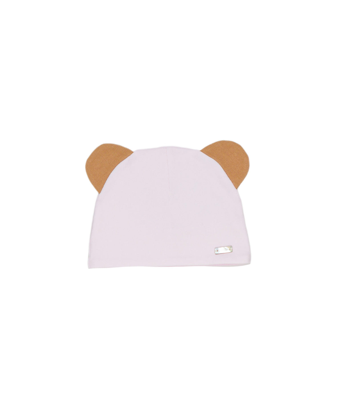 Cappello rosa con dettagli orecchie Le Bebé a contrasto
