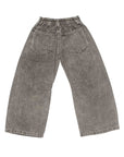 Jeans grigio con borchie e dettagli logo Lulu
