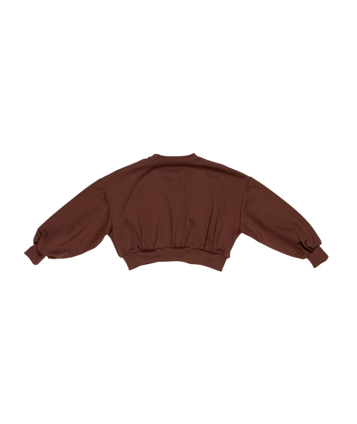 Felpa cropped marrone con dettagli logo Lulu