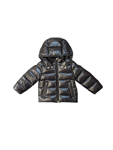 Giubbino Maya nero con dettagli logo Moncler