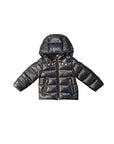 Giubbino Maya nero con dettagli logo Moncler