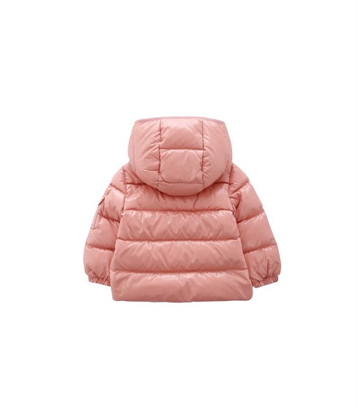 Giubbino Bady rosa con patch logo Moncler