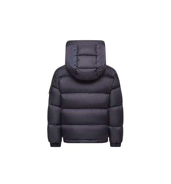 Giubbino Eranu blu con patch logo Moncler