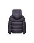 Giubbino Eranu blu con patch logo Moncler