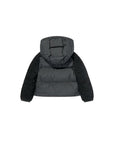 Giubbino nero Zambaga con dettagli logo Moncler