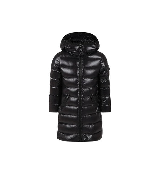 Giubbino Moka nero con patch logo Moncler