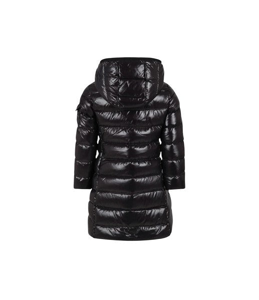 Giubbino Moka nero con patch logo Moncler