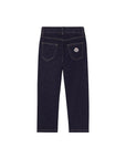 Jeans blu con dettagli logo Moncler