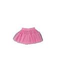 Gonna in tulle fuxia con elastico logato cucito Monnalisa