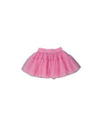Gonna in tulle fuxia con elastico logato cucito Monnalisa