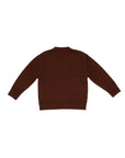Cardigan marrone con dettaglio logo Manuel Ritz cucito frontale