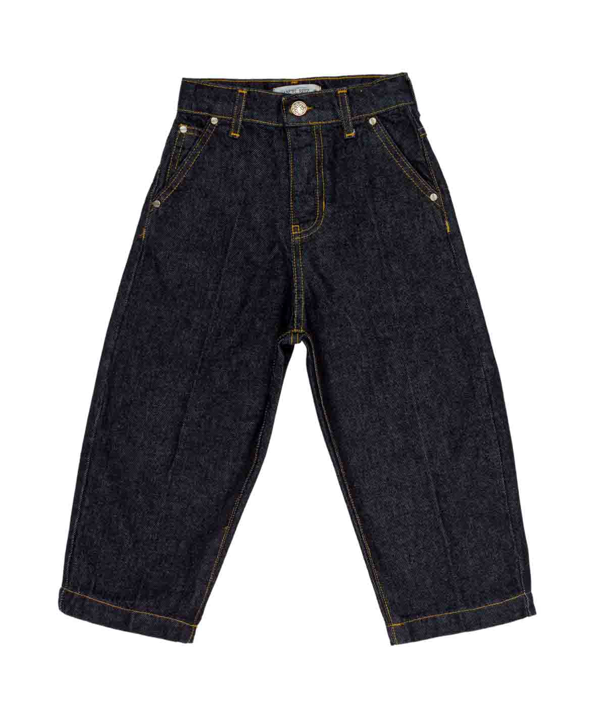 Jeans cinque tasche blu con dettagli logo Manuel Ritz