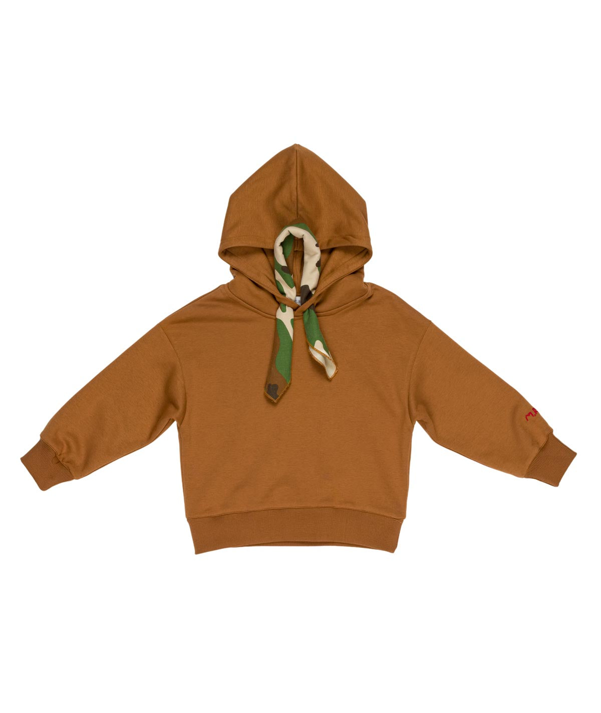 Felpa marrone con dettaglio militare e logo Manuel Ritz