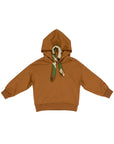 Felpa marrone con dettaglio militare e logo Manuel Ritz