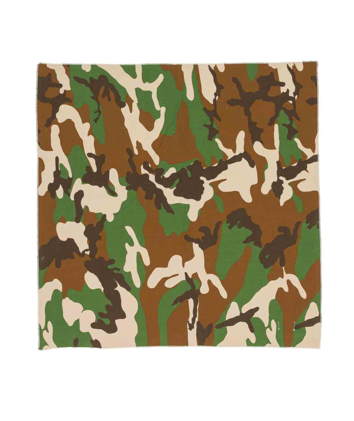 Foulard con fantasia militare e dettagli logo Manuel Ritz
